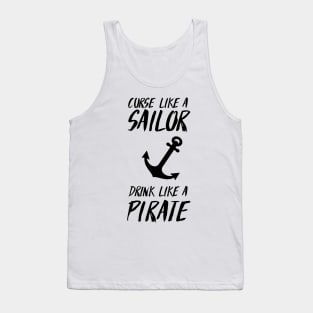 Curse like sailor drink pirate Tank Top